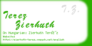 terez zierhuth business card